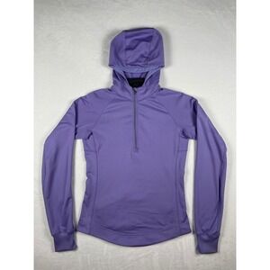 Nike Dri FIT Purple Hooded Half Zip Running Athletic Pullover Top Women's‎ Small